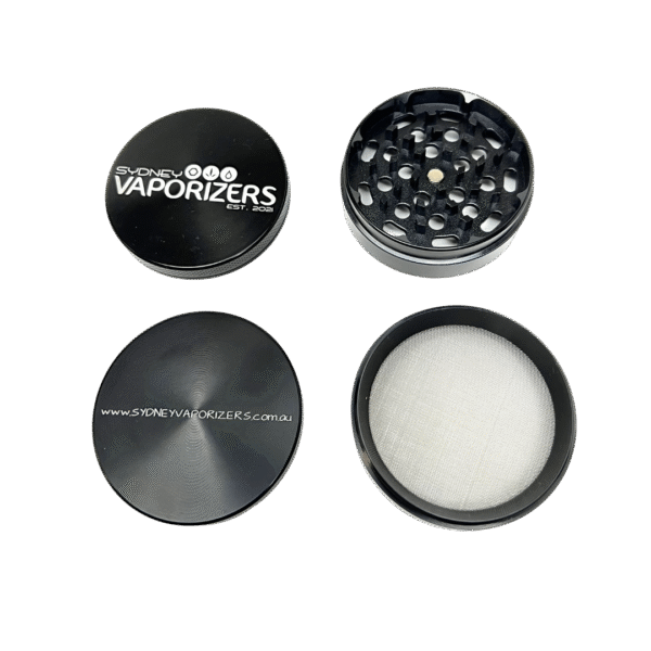 SYDNEY VAPORIZERS BLACK METAL 4PC HERB GRINDER 60MM - Image 6
