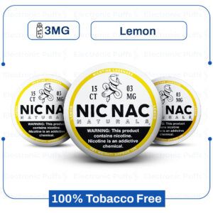 Nic Nac Lemon 3mg Nicotine Pouches – 5 Cans