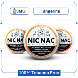 Nic Nac Tangerine 3mg Nicotine Pouches – 5 Cans