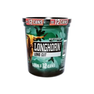 LONGHORN WINTERGREEN TUB 14.4OZ LONG CUT